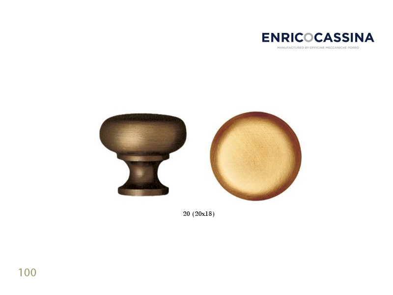 Мебельная ручка Enrico Cassina 100 матовая бронза