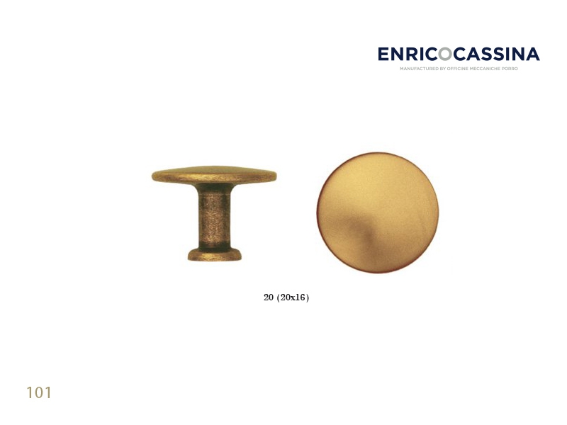 Мебельная ручка Enrico Cassina 101 полированная латунь