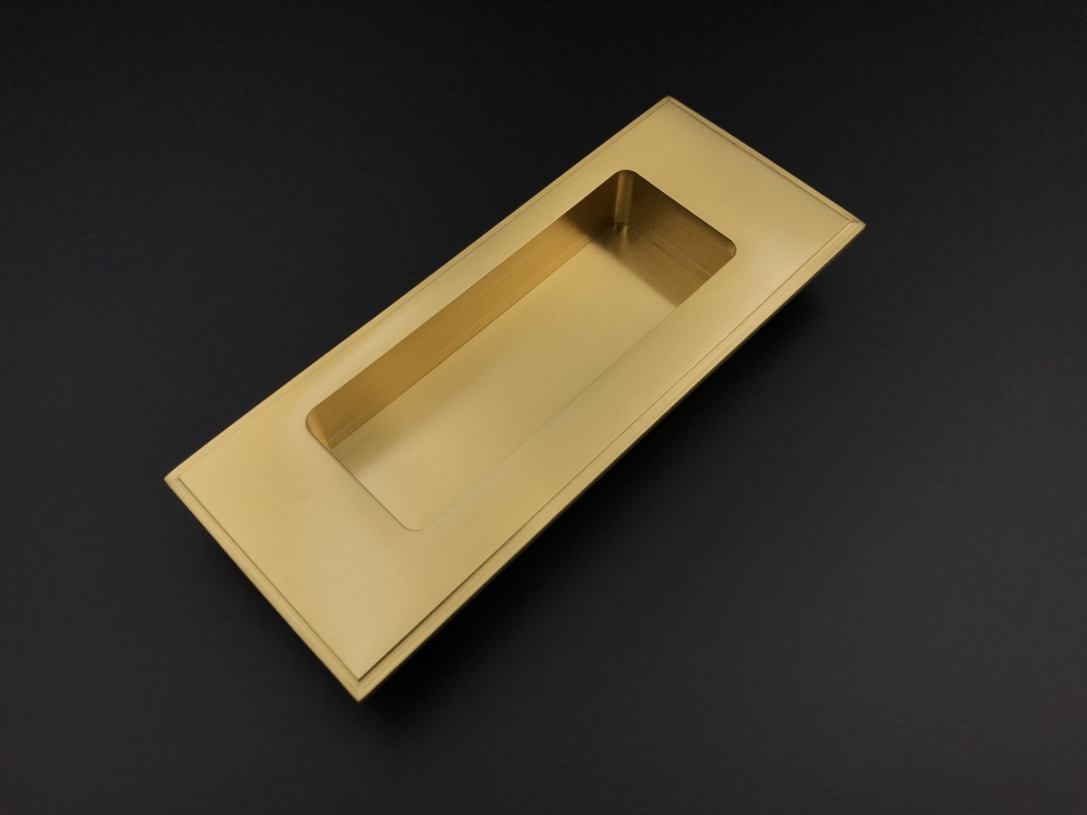 Дверная врезная ручка Frank Allart 5907 матовая латунь