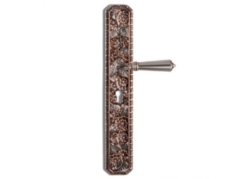 Дверная ручка на планке Salice Paolo BAKU 3311 античное серебро