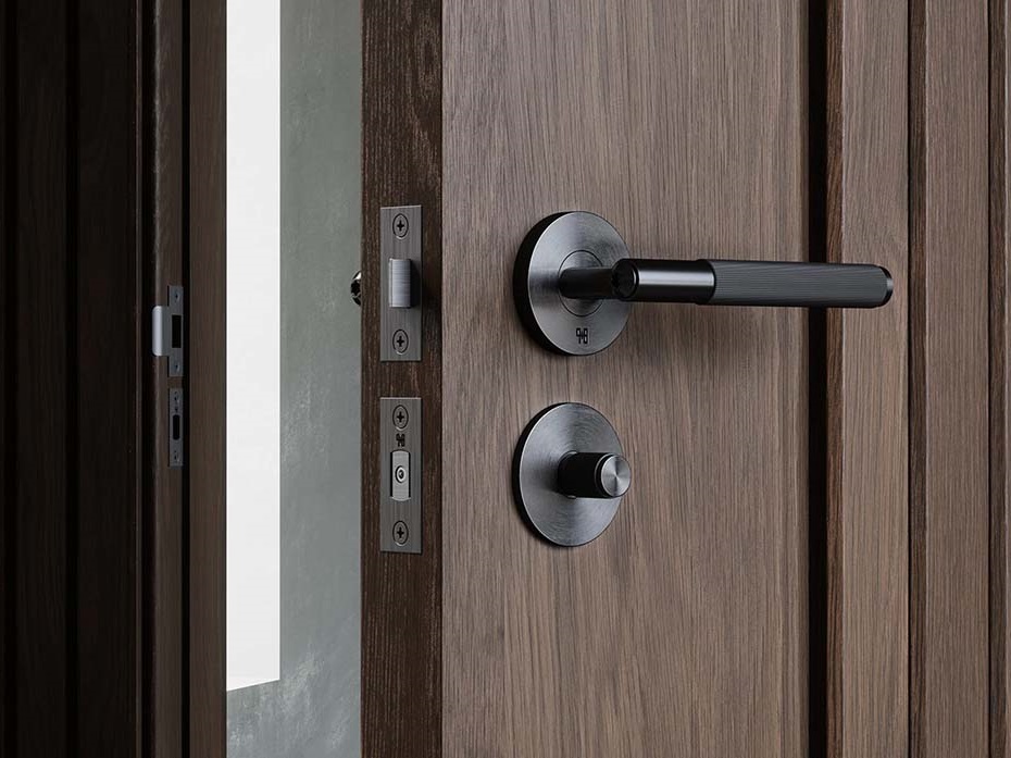 Дверная ручка на розетке Buster & Punch Linear RLH-481032 черный