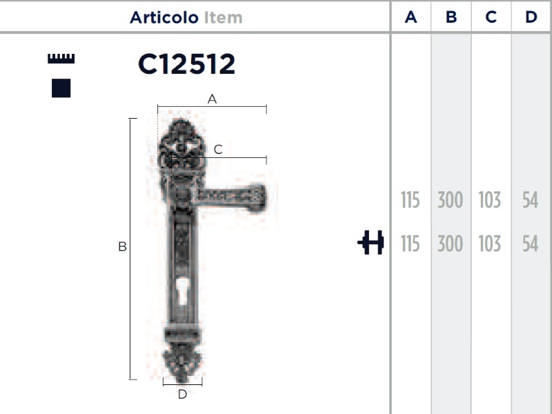 Дверная ручка на планке Enrico Cassina GIUSEPPINA C12512