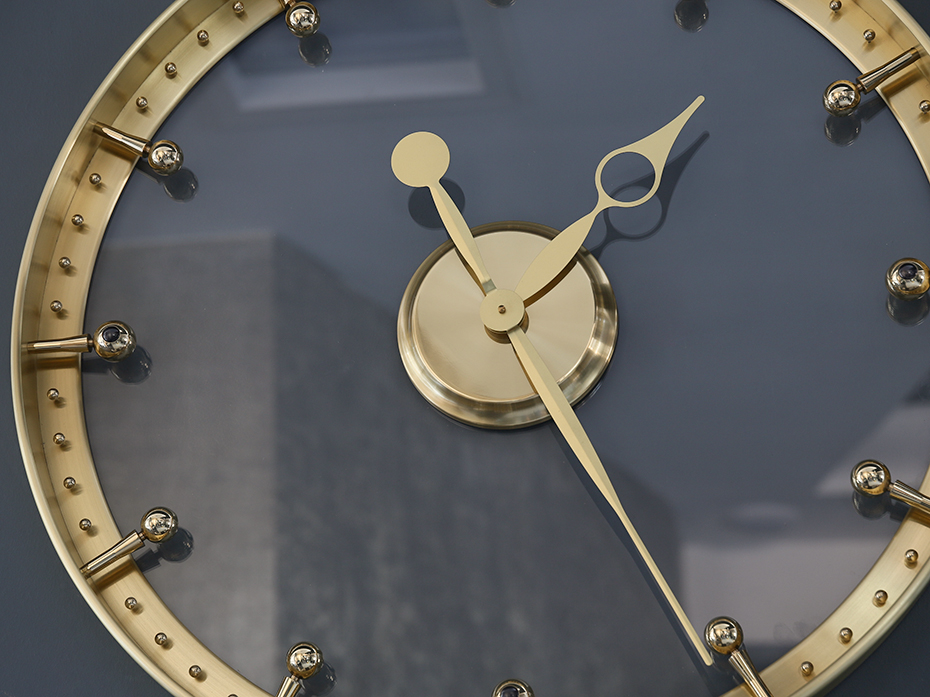 Часы Furnitek FG-1002025 матовая латунь