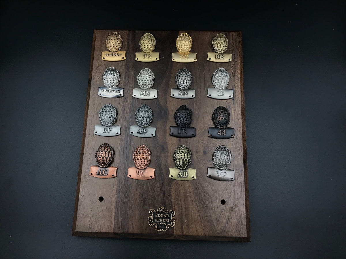 Мебельная ручка-кнопка Edgar Berebi 7177 серебро