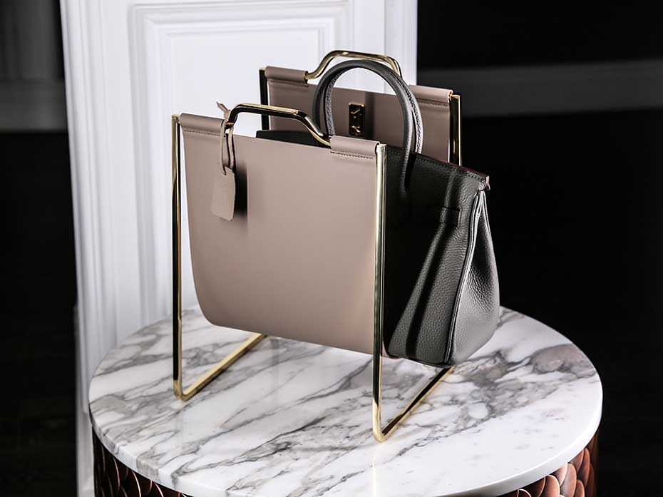 Подставка под сумки FG-155 полированная латунь