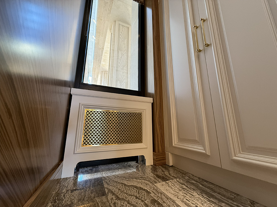 Решётка для экрана радиатора fg-30009 матовая латунь