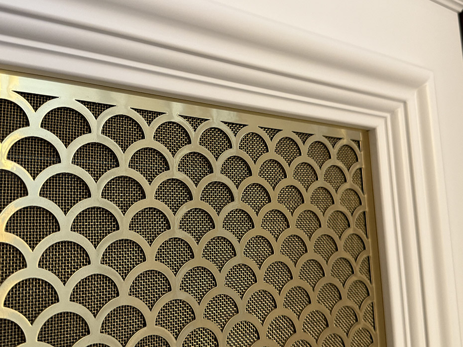 Решётка для экрана радиатора fg-30009 матовая латунь