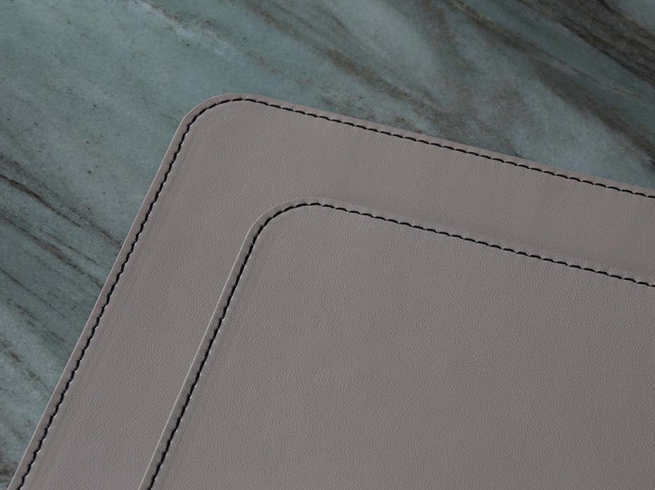 Сервировочная салфетка FURNITEK FG-03007 на стол из натуральной кожи и замши прямоугольная 450х330мм