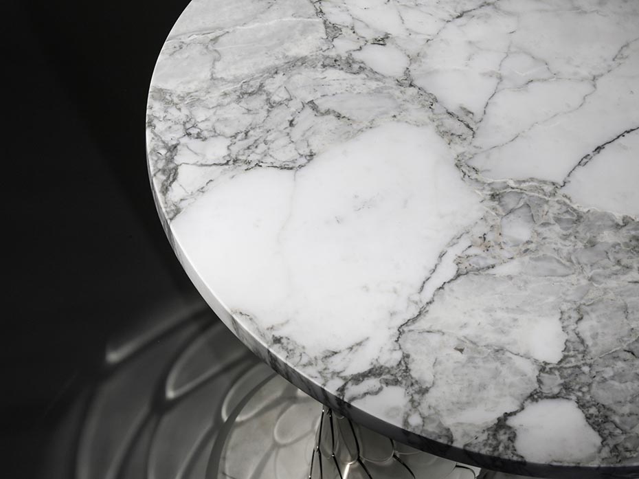 Стол кофейный Ar-Deco FG-068 круглый полированный никель