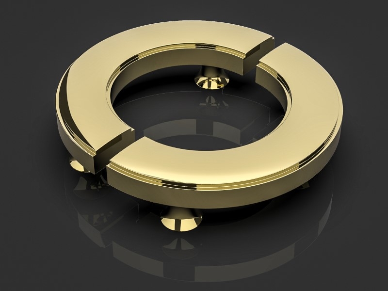 Мебельная ручка Oliver Knights Morien полированная латунь