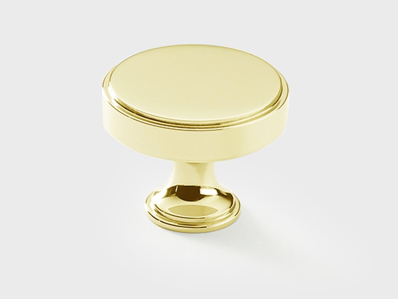 Мебельная ручка-кнопка Armac Martin Rotunda полированная латунь