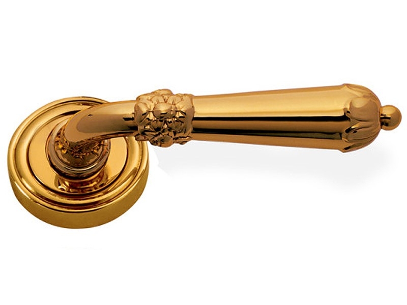 Дверная ручка на розетке Enrico Cassina TAMARA C09611 золото