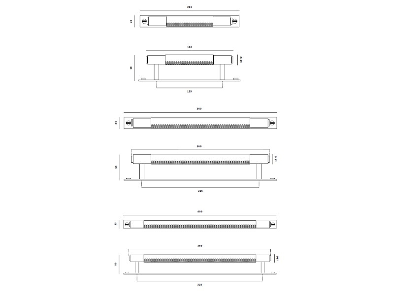 Ручка скоба на планке Buster & Punch UK-PB-HP-SM бронза