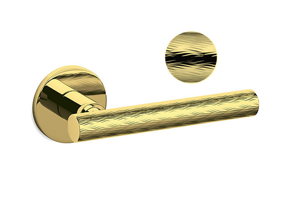 Дверная ручка на круглой розетке Olivari Atena Panier ZL золото глянцевое