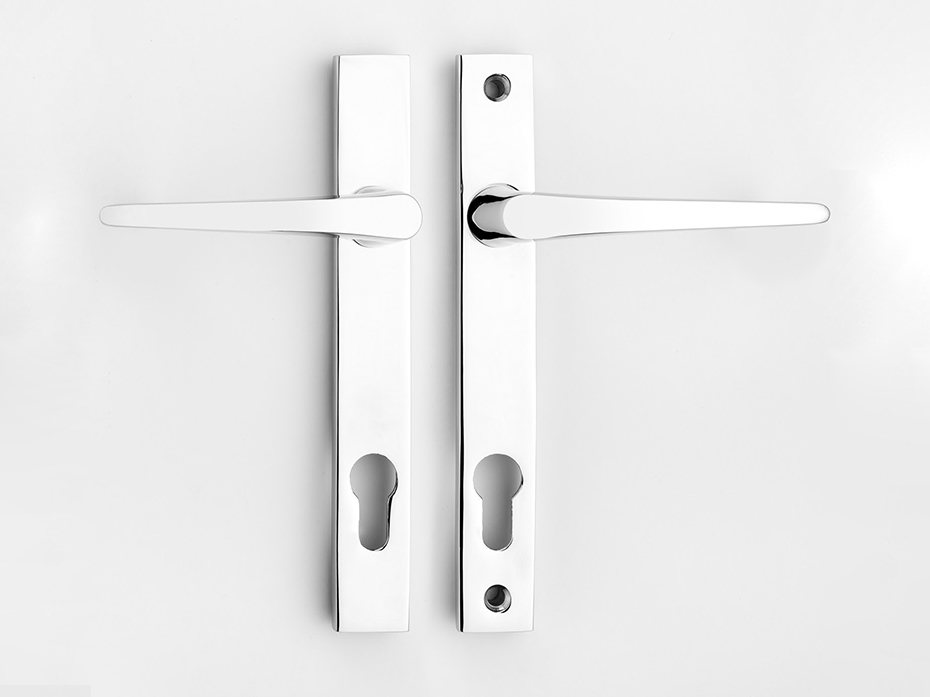 Ручка для балконной двери на узкой планке 27мм Frank Allart 30065720 полированный хром