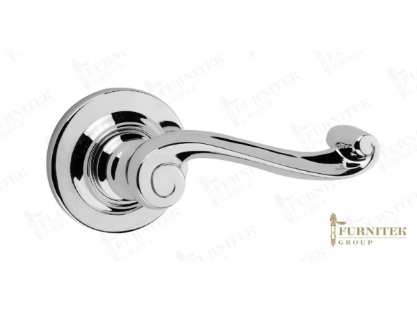 Дверная ручка на розетке Frank Allart 1502 полированный хром