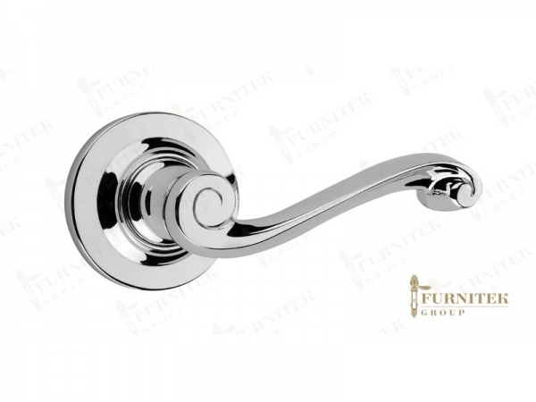 Дверная ручка на розетке Frank Allart 1552 полированный хром