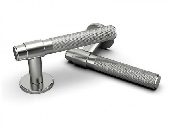 Дверная ручка на розетке Oliver Knights Carlos LH матовый хром