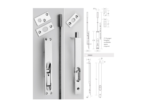 Дверной ригель Frank Allart 56440443 полированный хром