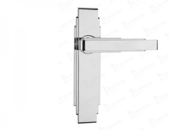Дверная ручка Frank Allart на планке 7732 on 6811A полированный хром