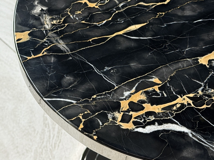 Стол кофейный Ar-Deco FG-075 круглый полированный никель