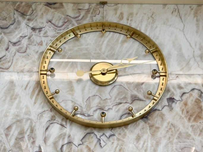 Часы FG-1002025 матовая латунь стекло прозрачное 800мм