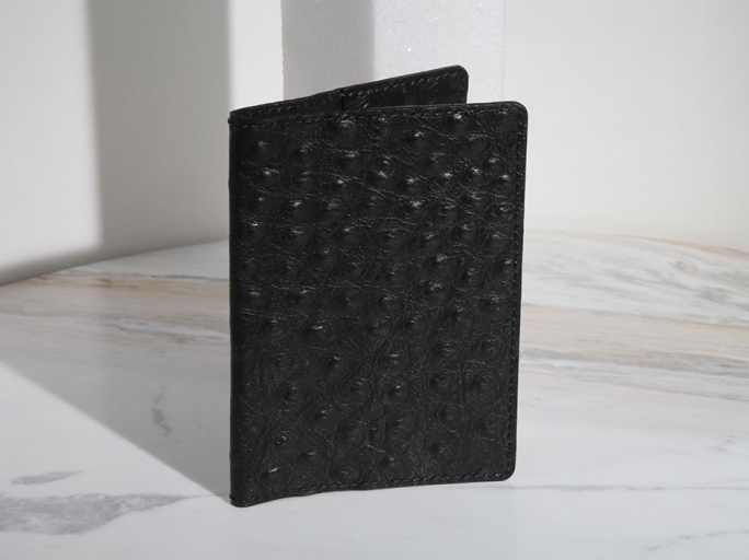 Обложка на паспорт FURNITEK модель FG-02028 из натуральной кожи цвет черный