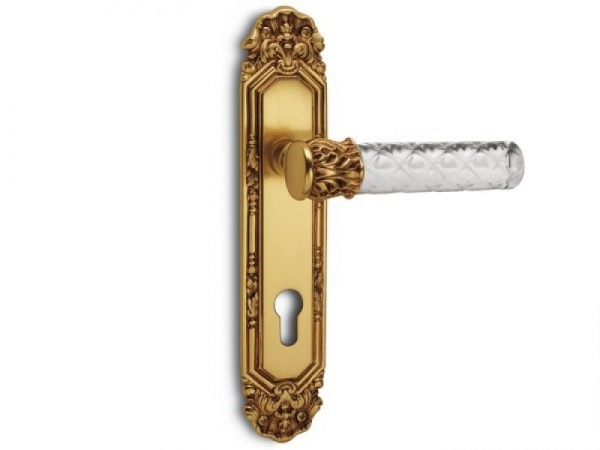Дверная ручка на планке Salice Paolo KING 3096 золото 24к