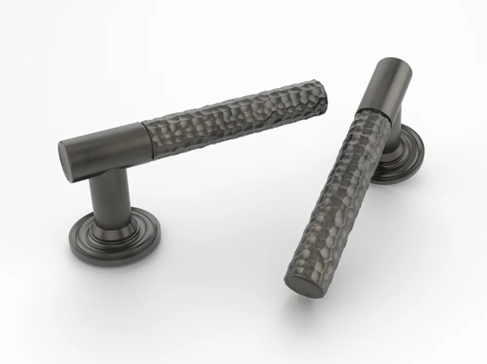 Дверная ручка на розетке Oliver Knights Clark LH чёрная бронза