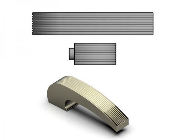 Дверная ручка на розетке Oliver Knights Simon LH хром полированный 