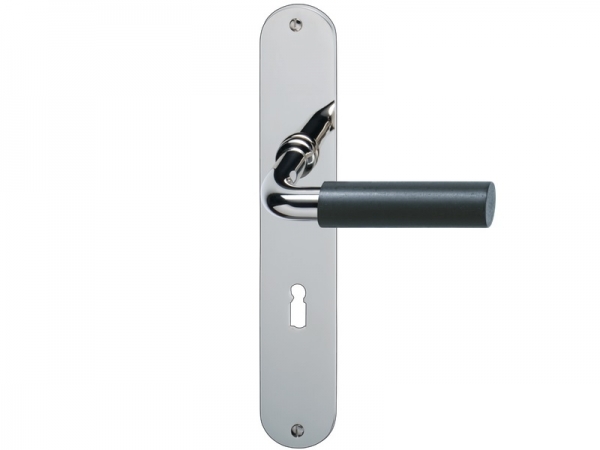 Дверная ручка на планке P.Bisschop 1938/8046 полированный хром