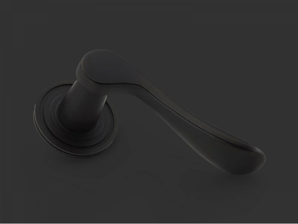 Дверная ручка на розетке Frank Allart 4346 чернёная латунь