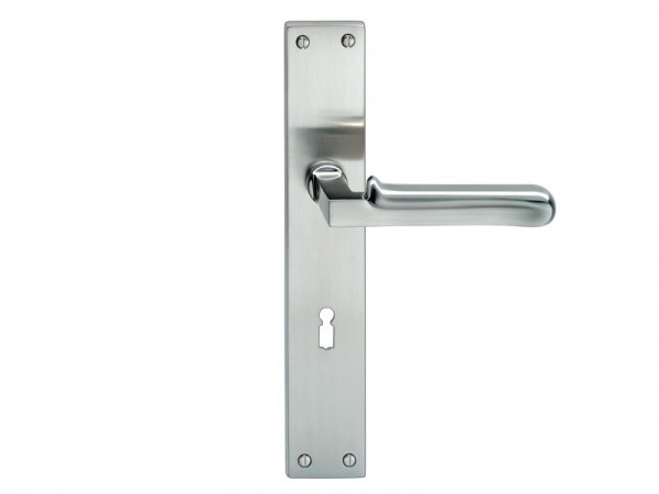 Дверная ручка на планке P.Bisschop 1855/8004 матовый хром