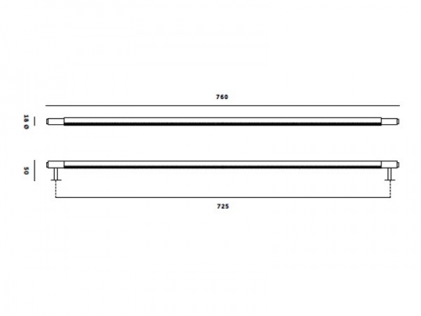 Ручка скоба мебельная Buster & Punch UK-CB-760-BR латунь