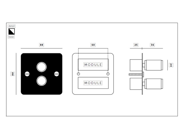 Диммер Buster & Punch двойной UK-DI-CO-2G-BL-A бронза