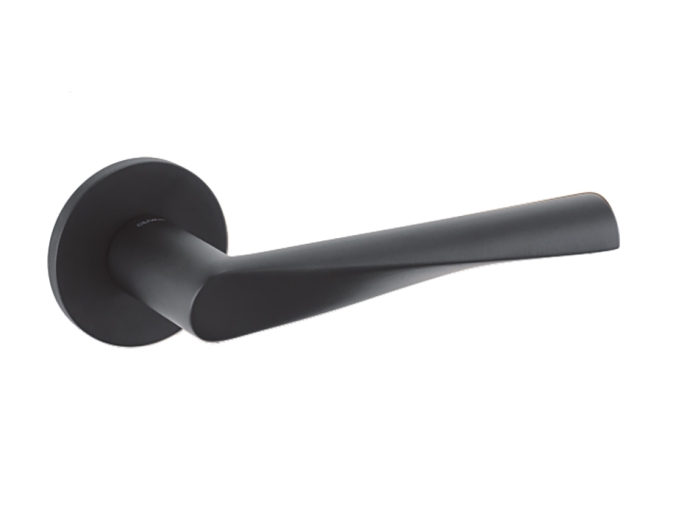 Дверная ручка на круглой розетке Olivari Dynamic NP чёрный