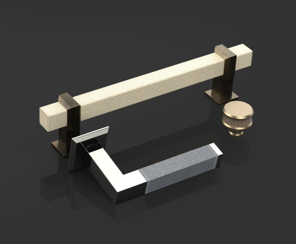 Ручки с кожей для дверей и мебели Oliver Knights